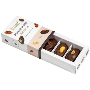 Šufan Plněné datle Medjool v 70% čokoládě 75g